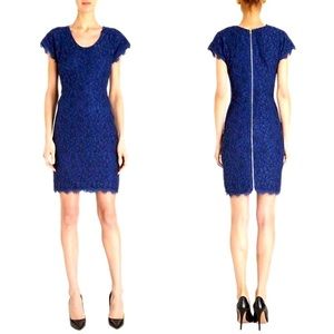 Diane Von Furstenberg Wanda Dress Navy Blue 4